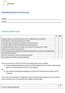 BedreBolig-tjekliste til aflevering (enfamiliehuse)