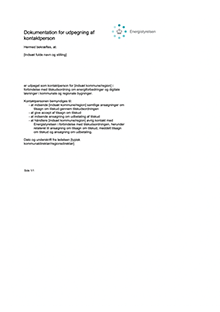 Dokumentation for udpegning af kontaktperson